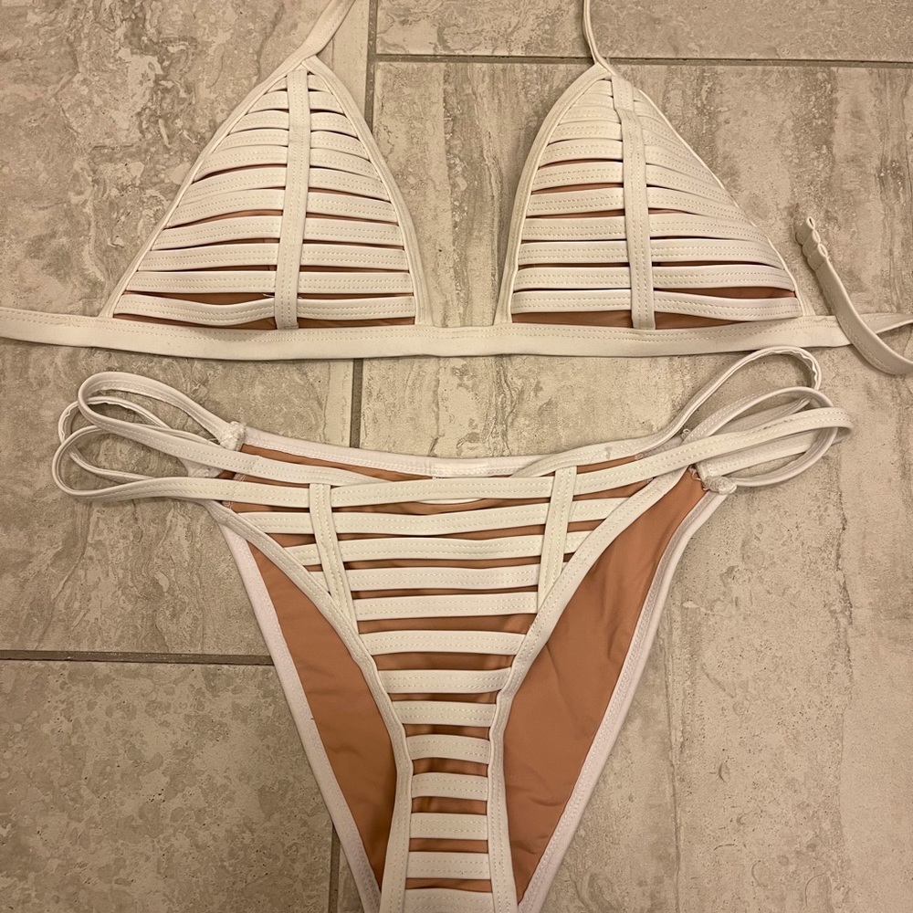 White and Nude Bikini
